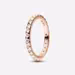 Anello Geometrico con Pietre Pandora ME-Placcato oro rosa