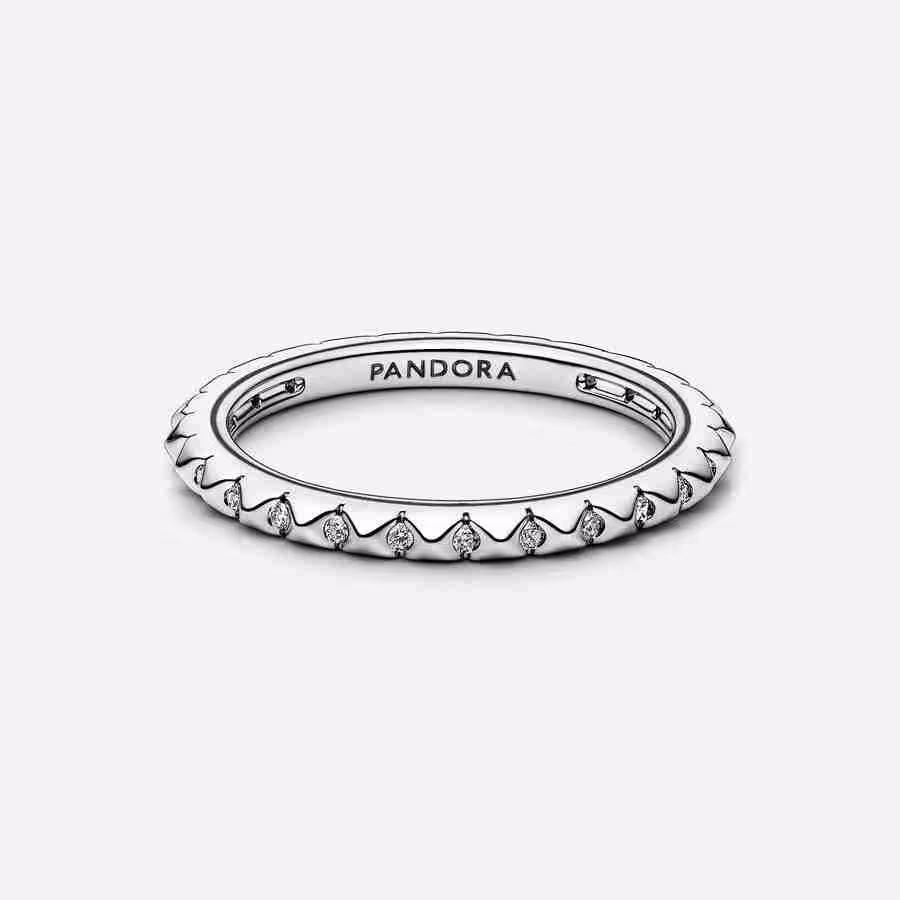 Anello Geometrico con Pietre Pandora ME_2