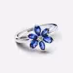 Anello Herbarium Fiore Blu