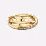 Anello Linee Intrecciate-Placcato oro