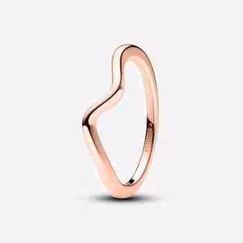 Anello Onda-Placcato oro rosa