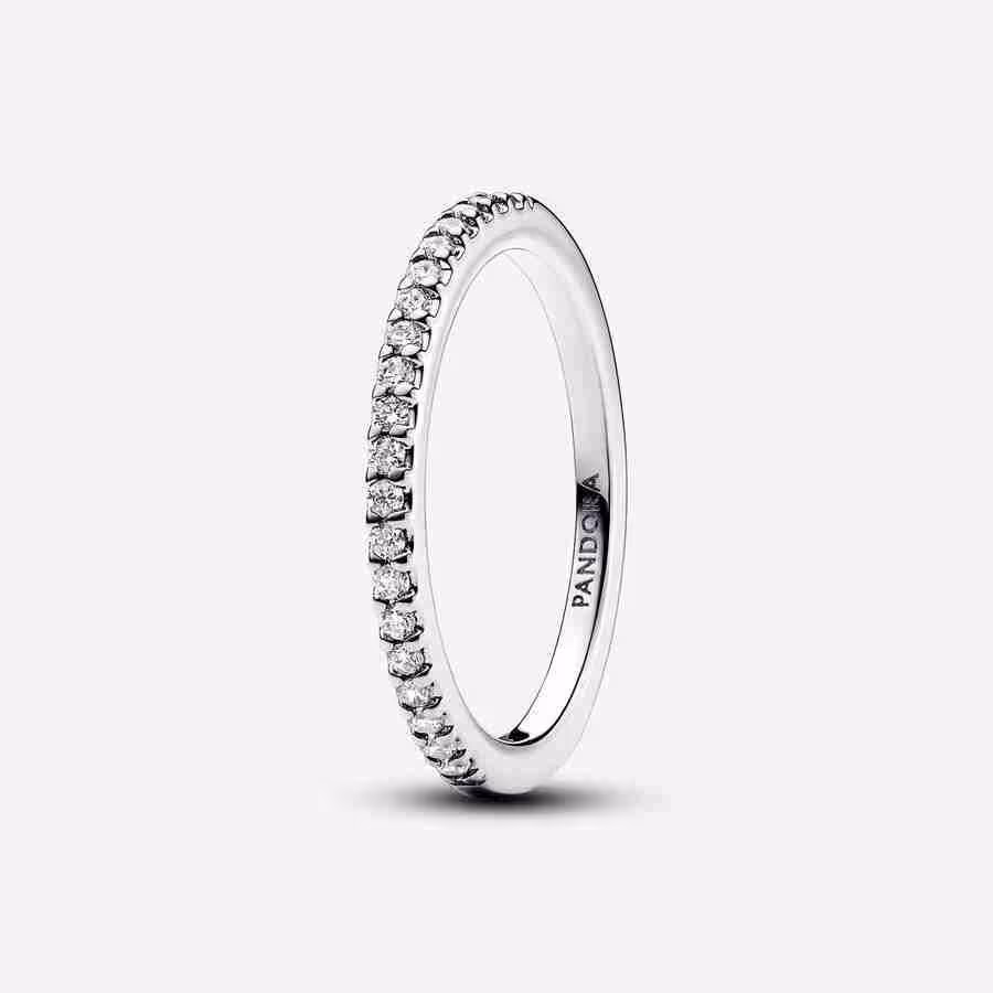Anello Pavè Fascia Sottile Anello Pave Fascia Sottile 1