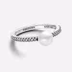Anello Perla d’Acqua Dolce Coltivata e Pavè