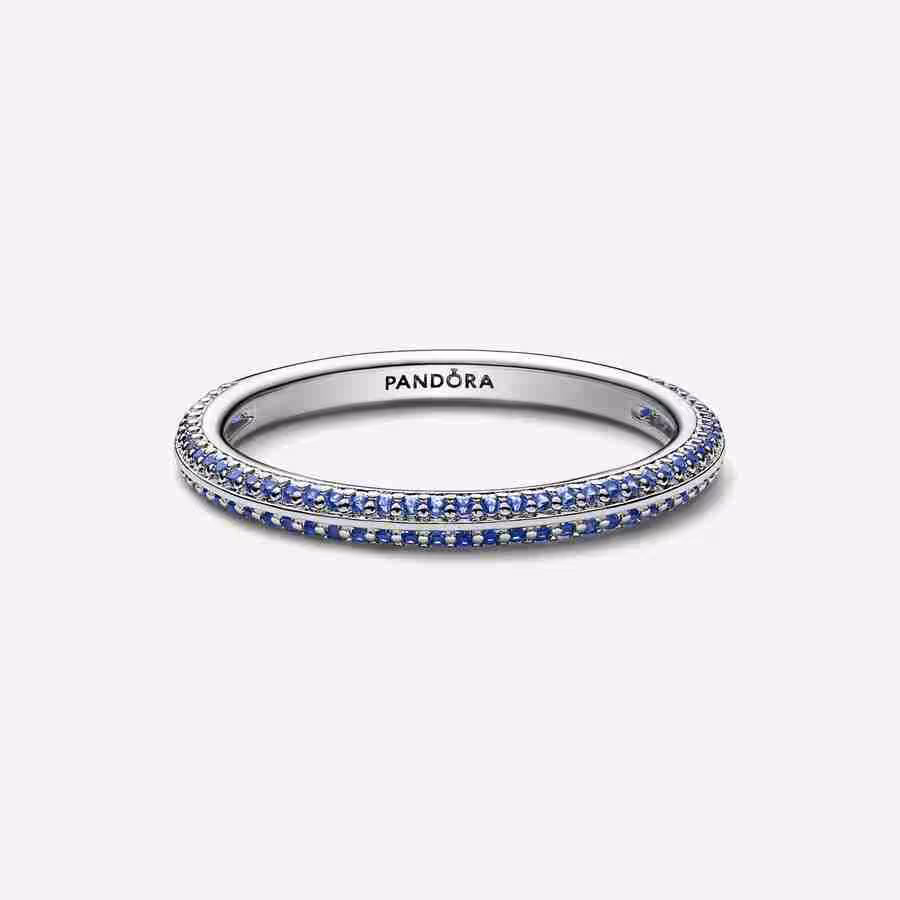 Anello Pietre Luminose Blu Pandora ME_1