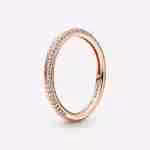 Anello Pietre Luminose Pandora ME-Placcato oro rosa