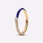 Anello Pietre Luminose & Smalto Blu Pandora ME