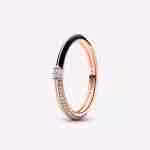 Anello Pietre Luminose & Smalto Nero Pandora ME