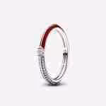 Anello Pietre Luminose & Smalto Rosso Pandora ME