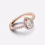 Anello Punto Luce Goccia Piccola-Placcato oro rosa