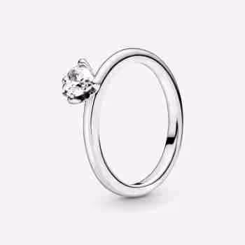 Anello Solitario con cuore