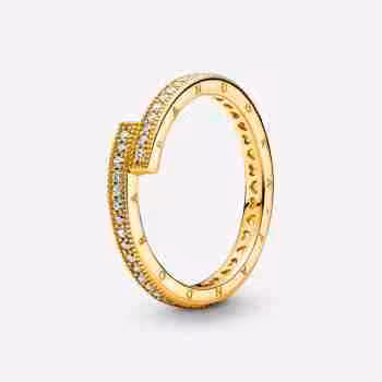 Anello Spirale Luminosa-Placcato oro