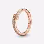 Anello Spirale Luminosa-Placcato oro rosa Anello Spirale Luminosa-Placcato oro rosa