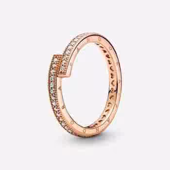 Anello Spirale Luminosa-Placcato oro rosa