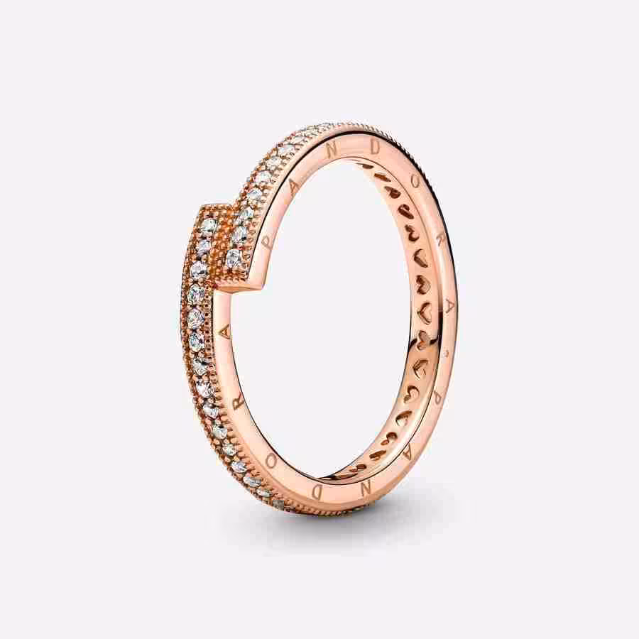 Anello Spirale Luminosa-Placcato oro rosa Anello Spirale Luminosa Placcato oro rosa