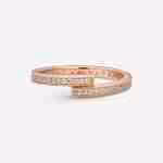 Anello Spirale Luminosa-Placcato oro rosa
