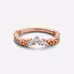 Anello Tiara Orientale-Placcato oro rosa