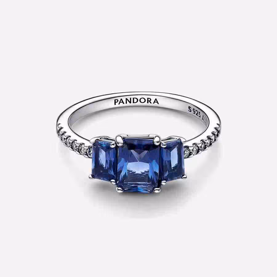 Anello Trilogy Pietre Blu_2