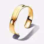 Bracciale Aperto Fascia Larga Linea Sinuosa Bracciale Aperto Fascia Larga Linea Sinuosa