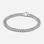 Bracciale Catena Maglia Cubana Pavè Bracciale Catena Maglia Cubana Pavè