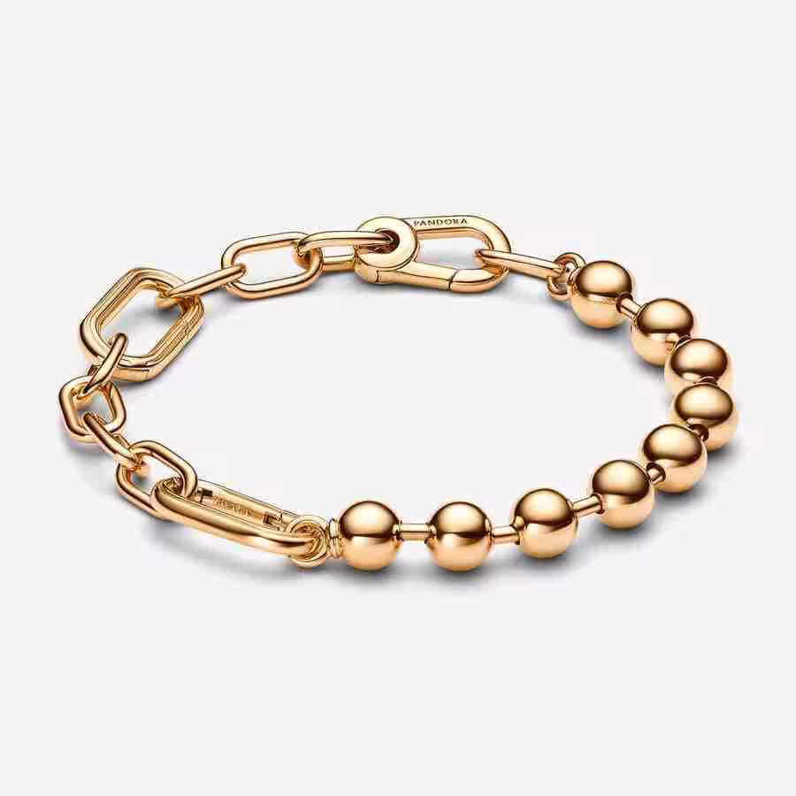 Bracciale Maglia Link e Sfere Pandora ME-Placcato oro Bracciale Maglia Link e Sfere Pandora ME Placcato oro