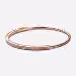 Bracciale Rigido Signature con Pavé-Placcato oro rosa