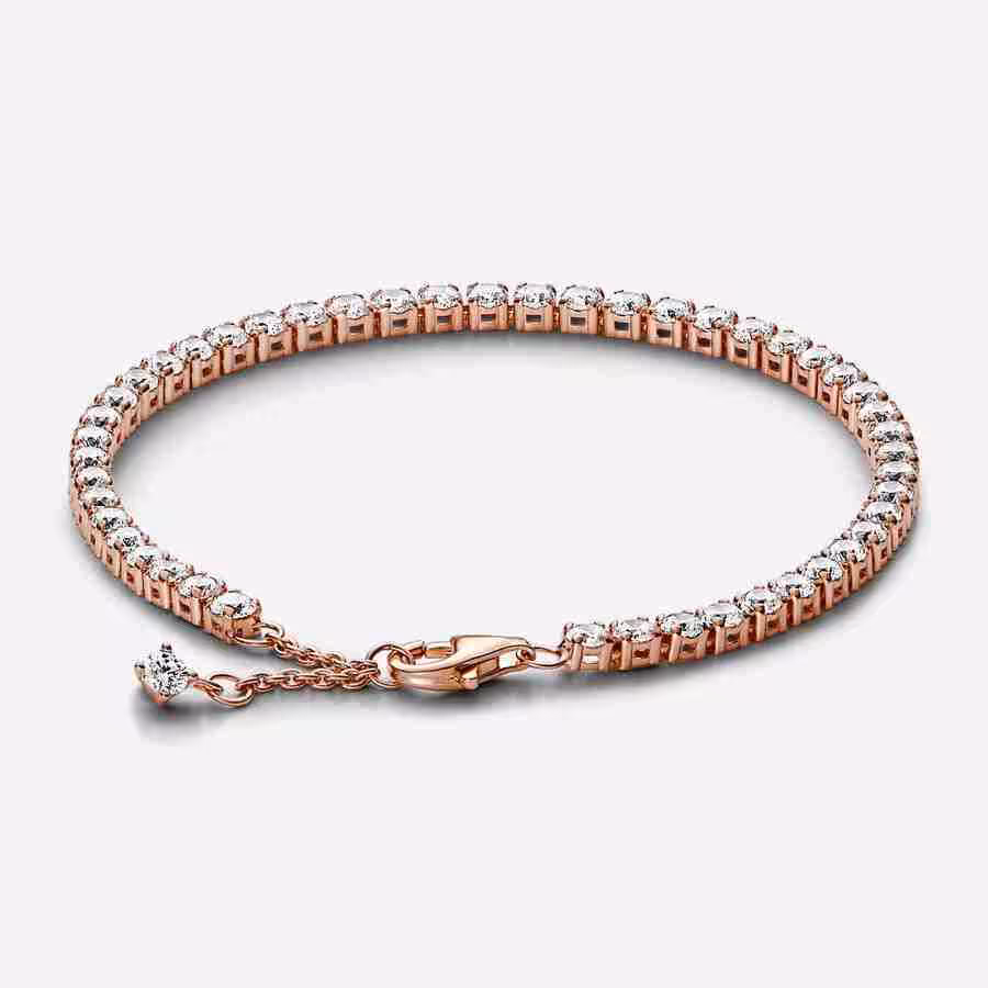 Bracciale Tennis-Placcato oro rosa_2