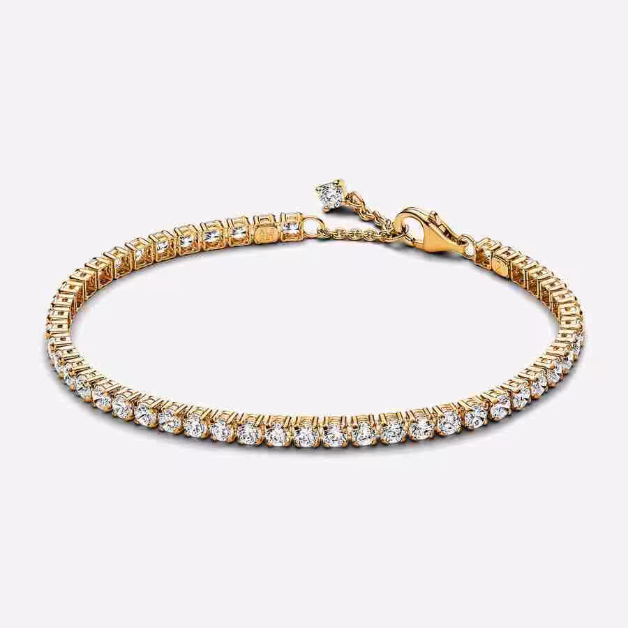 Bracciale Tennis-Placcato oro Bracciale Tennis Placcato oro