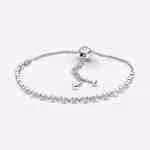 Bracciale Tennis Rosa con Chiusura Regolabile Bracciale Tennis Rosa con Chiusura Regolabile