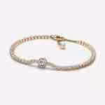 Bracciale Tennis Scintillante-Placcato oro Bracciale Tennis Scintillante-Placcato oro