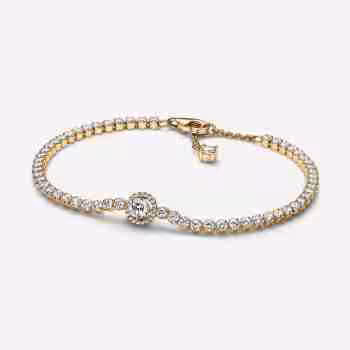 Bracciale Tennis Scintillante-Placcato oro