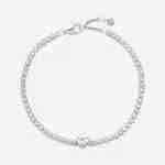 Bracciale Tennis con Cuore in rilievo