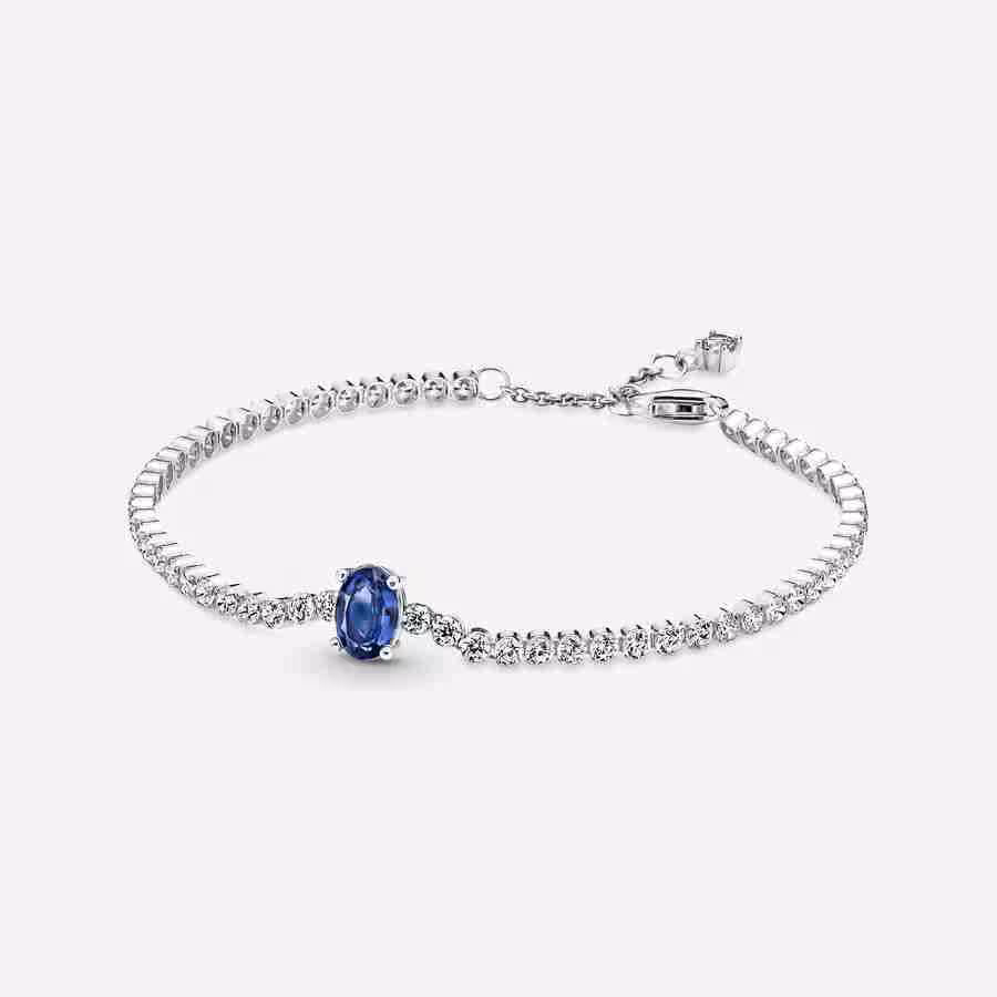 Bracciale Tennis con Pietra Blu Bracciale Tennis con Pietra Blu