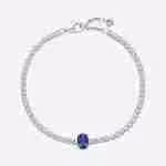 Bracciale Tennis con Pietra Blu