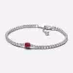 Bracciale Tennis con Pietra Rossa Bracciale Tennis con Pietra Rossa