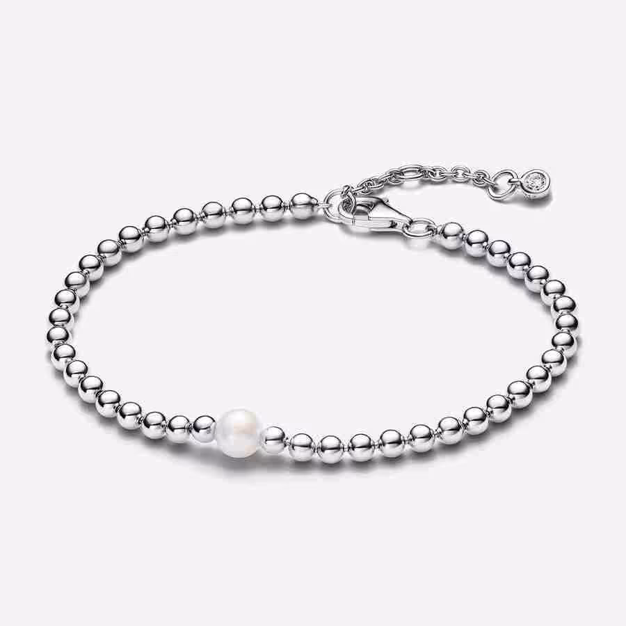 Bracciale con Perla d’Acqua Dolce Coltivata e Sfere Bracciale con Perla dAcqua Dolce Coltivata e Sfere