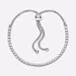 Bracciale tennis con chiusura regolabile