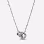 Collana Cerchi Intrecciati Pavè Collana Cerchi Intrecciati Pavè