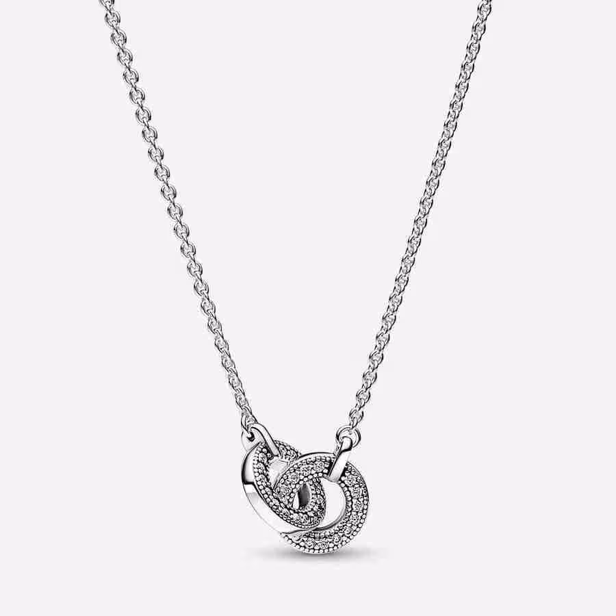 Collana Cerchi Intrecciati Pavè Collana Cerchi Intrecciati Pave