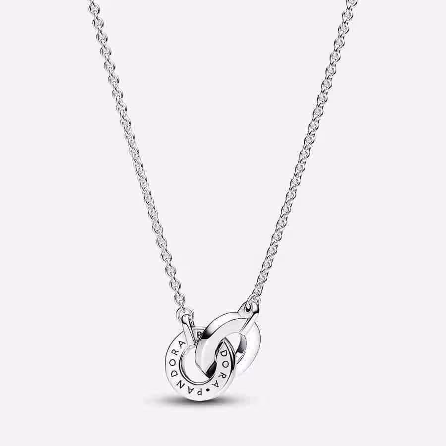 Collana Cerchi Intrecciati Pavè_1