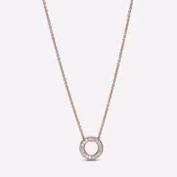 Collana Cerchio Piccolo-Placcato oro rosa