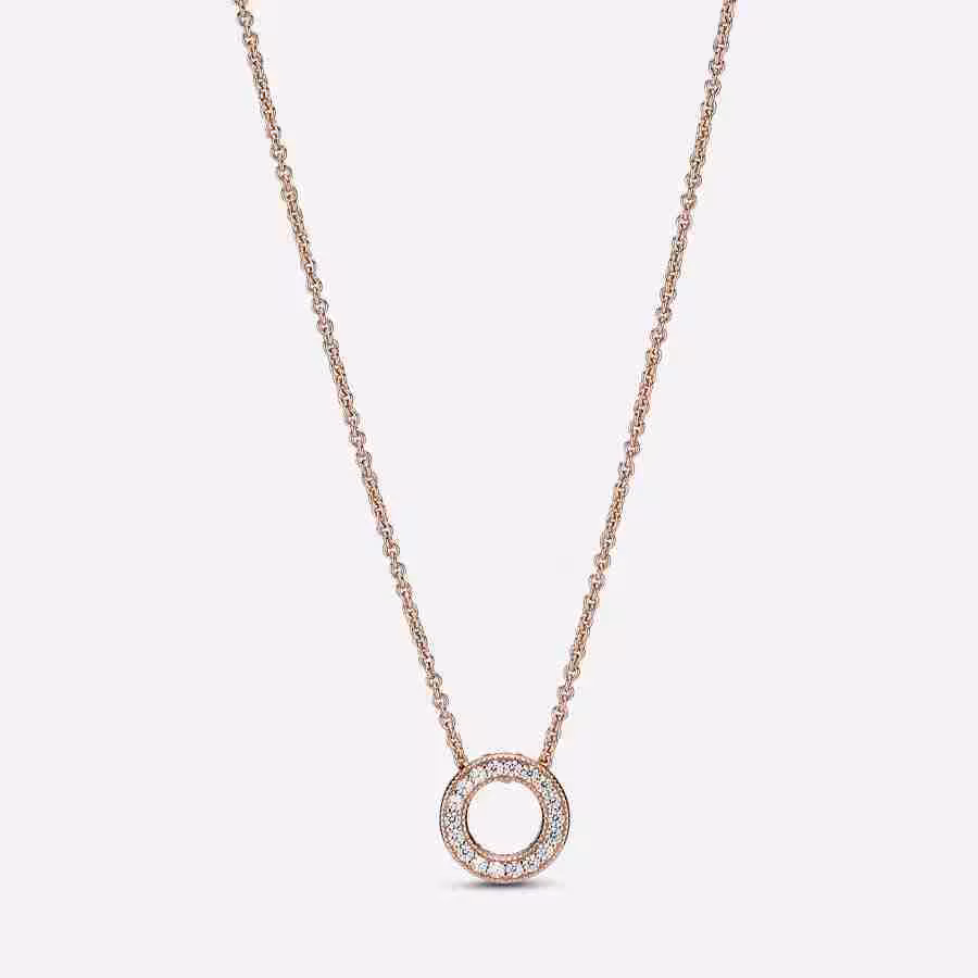 Collana Cerchio Piccolo-Placcato oro rosa Collana Cerchio Piccolo Placcato oro rosa