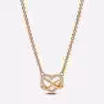 Collana Cuore Infinito Pietre Luminose-Placcato oro
