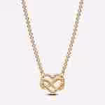 Collana Cuore Infinito Pietre Luminose-Placcato oro