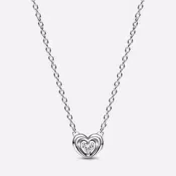 Collana Cuore Splendente con Pietra