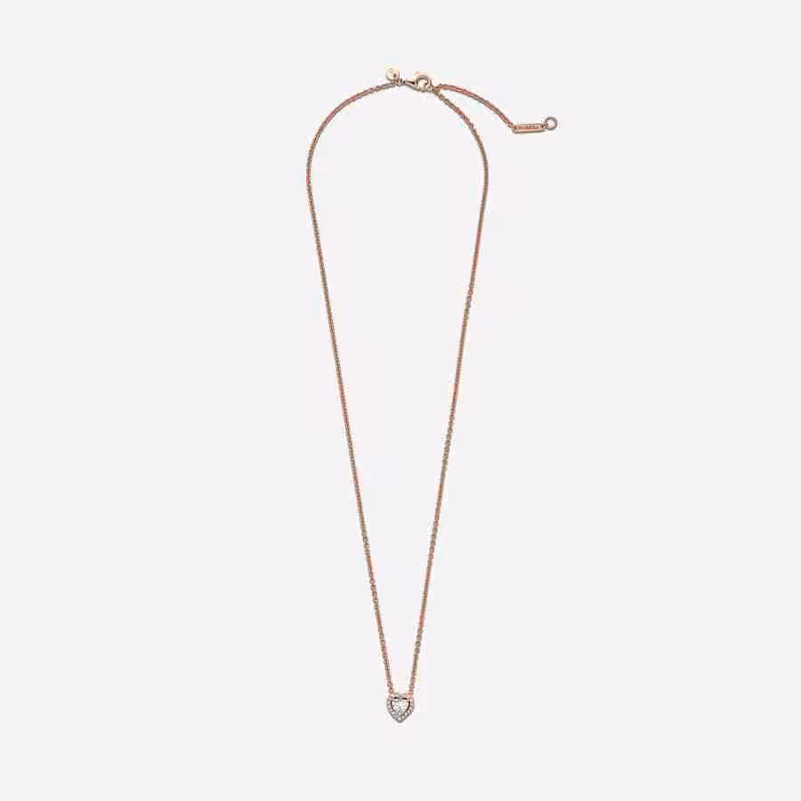 Collana Cuore in Rilievo-Placcato oro rosa_2