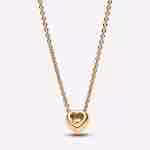 Collana Cuore in Rilievo-Placcato oro