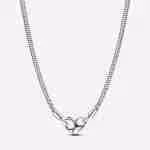 Collana Maglia Geometrica con Chiusura a Cuore Collana Maglia Geometrica con Chiusura a Cuore