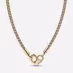 Maglia Geometrica con Chiusura a Cuore-Placcato oro Collana Maglia Geometrica con Chiusura a Cuore-Placcato oro