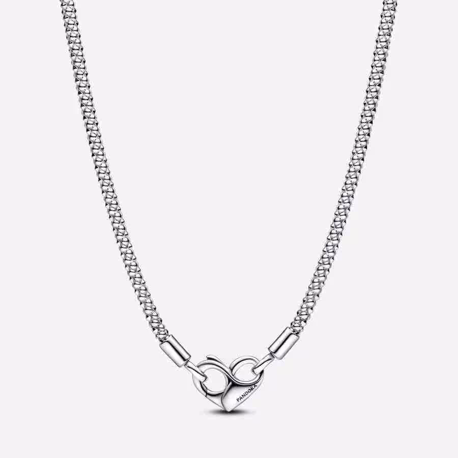 Collana Maglia Geometrica con Chiusura a Cuore Collana Maglia Geometrica con Chiusura a Cuore