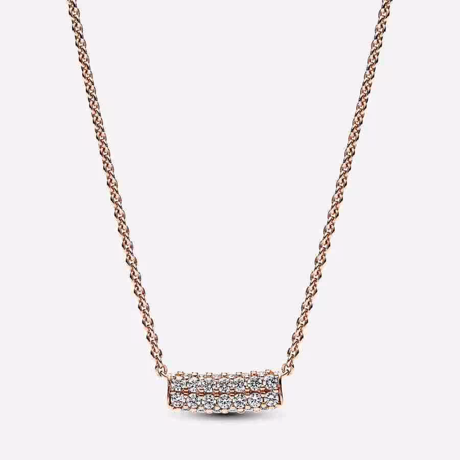 Collana Pavè Fascia Doppia Collana Pave Fascia Doppia
